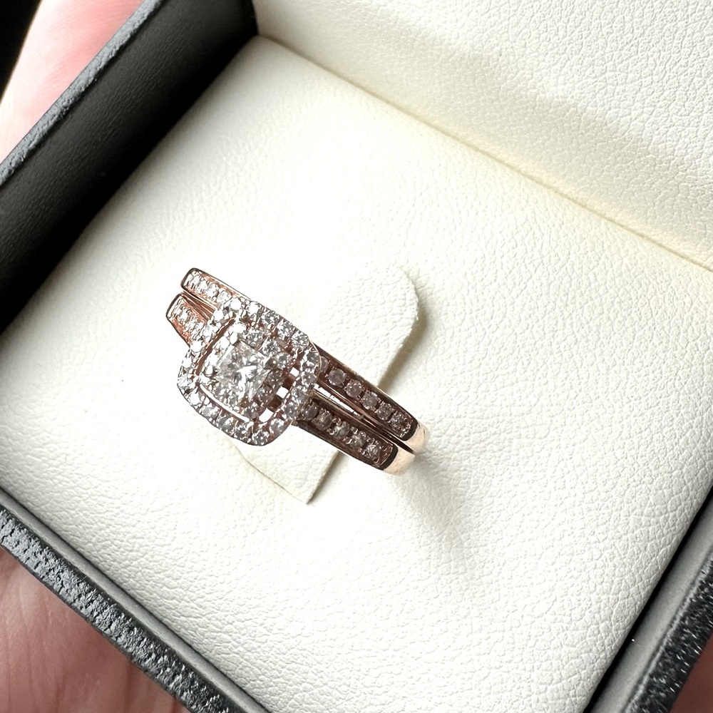 Littman Jewelers 10k Rose Gold Wedding Ring Set